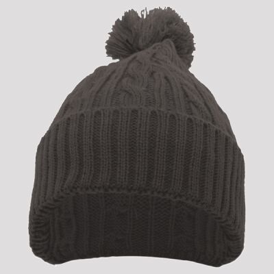 Cable Knit Pom-Pom Beanie Thumbnail