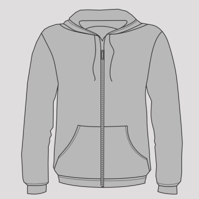 Unisex Sponge Fleece DTM Full-Zip Hoodie Sweatshirt Thumbnail