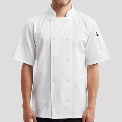 Unisex Short-Sleeve Recycled Chef's Coat Thumbnail