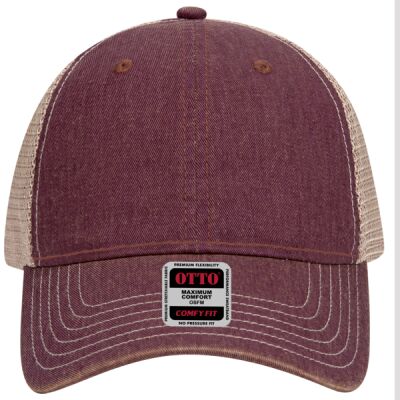 OTTO CAP 6 Panel Low Profile Mesh Back Trucker Dad Hat Thumbnail