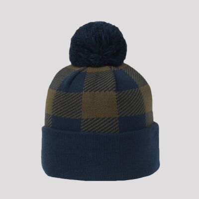 Plaid Watch Cap with Pom Thumbnail
