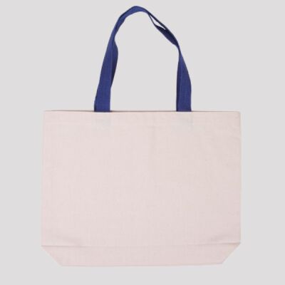 Cotton Canvas Tote Bag with Color Accents Thumbnail