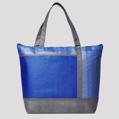 Hexagon Pattern Non-Woven Cooler Tote Bag Thumbnail