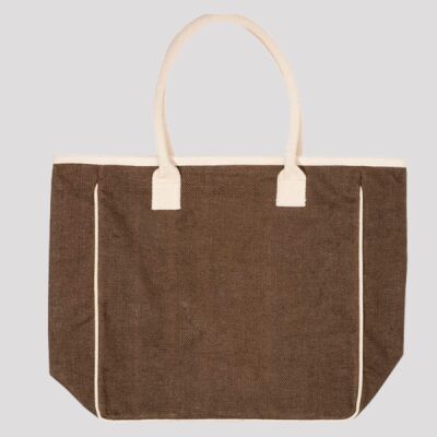Seville Jute & Canvas Tote Bag Thumbnail
