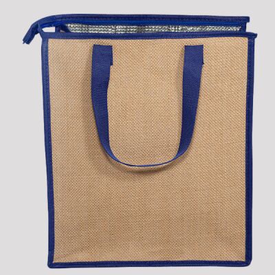 Jute Lunch Cooler Tote Bag Thumbnail
