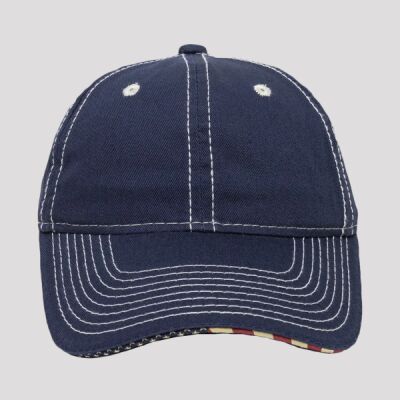 Unstructured Twill W/Flag Sandwich Visor Thumbnail