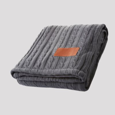 Cable Knit Sherpa Throw Thumbnail