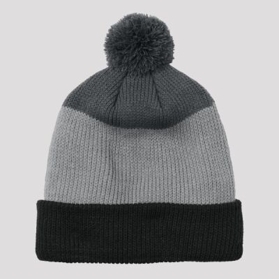 Cozy Striped Pom Beanie Thumbnail