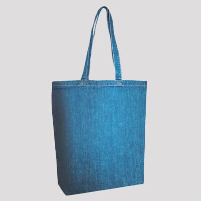 Cotton Denim Gusseted Tote Bag Thumbnail