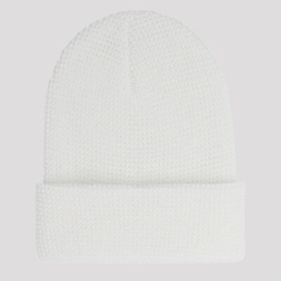 Waffle Cuffed Knit Beanie Thumbnail