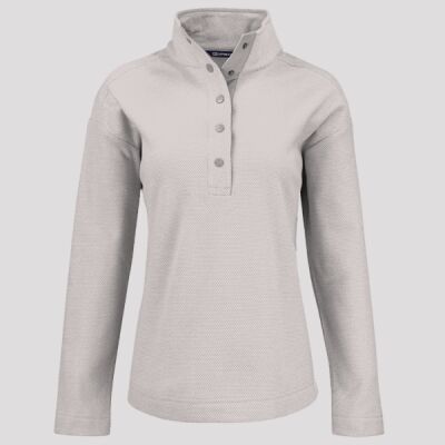 Cutter & Buck Hunts Point Eco Textured Fleece Recycled Womens Snap Pullover Thumbnail