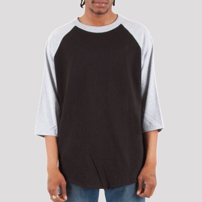 Unisex Raglan Three-Quarter Sleeve T-Shirt Thumbnail