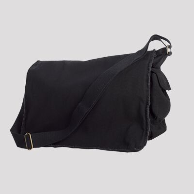 Pigment-Dyed Raw Edge Messenger Bag Thumbnail