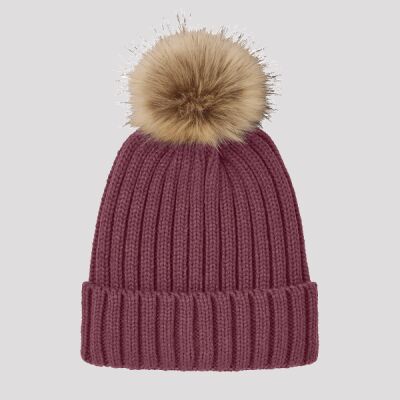 Faux Fur Pom Beanie Thumbnail