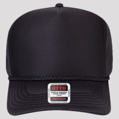 OTTO CAP 5 Panel High Crown Circle Mesh Back Trucker Hat Thumbnail