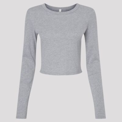 Women's Micro Rib Long Sleeve Baby Tee Thumbnail