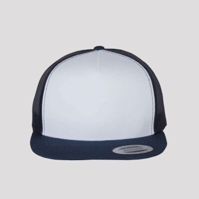 Adult Trucker with White Front Panel Cap Thumbnail