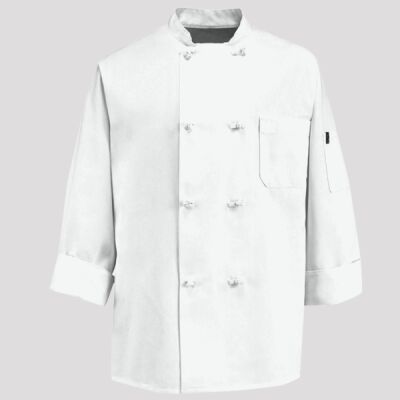 Eight Knot Button Chef Coat with Thermometer Pocket Thumbnail
