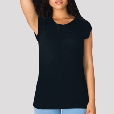 6377 Sheer Jersey Cap Sleeve Raglan T-Shirt Thumbnail