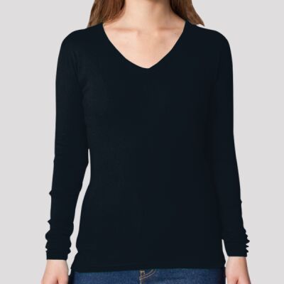 4376 Baby Rib L/S V-Neck Thumbnail