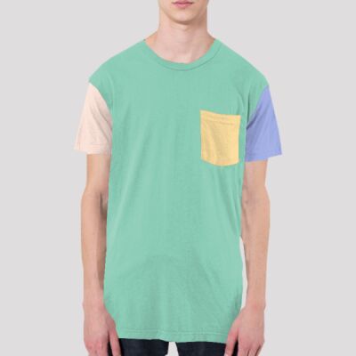 RSA2404 Power Washed Color Block Pocket T-Shirt Thumbnail