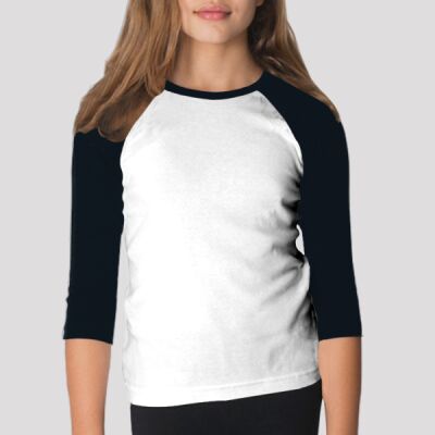 4253 Youth Baby Rib 3/4 Sleeve Raglan Thumbnail