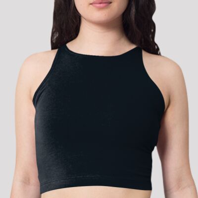 8369 Cotton Spandex Jersey Sleeveless Crop Top Thumbnail