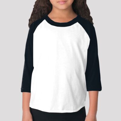 BB153 Toddler Poly-Cotton 3/4 Sleeve Raglan Thumbnail
