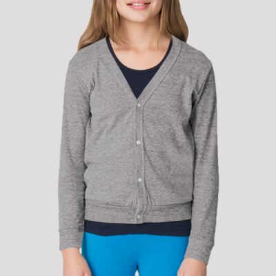 BR200 Youth Tri-Blend Rib Cardigan Thumbnail