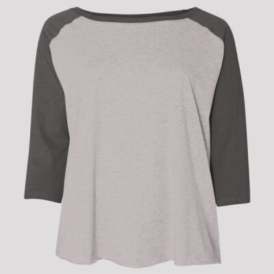 Women's Curvy Collection Baseball Three-Quarter Sleeve Tee Thumbnail
