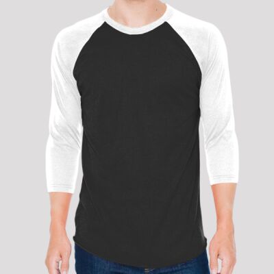 Unisex 50/50 Raglan Three-Quarter Sleeve Tee Thumbnail