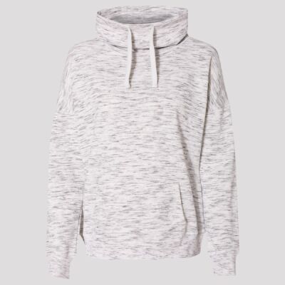 Women’s Mélange Fleece Cowl Neck Sweatshirt Thumbnail