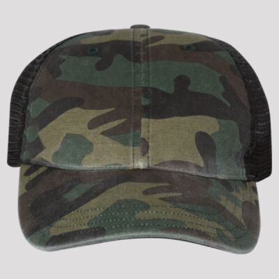 Garment Washed Printed Trucker Cap Thumbnail