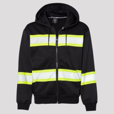 Men's EV Series® Enhanced Visibility Full-Zip Hooded Sweatshirt Thumbnail