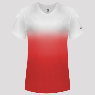 Women's V-Neck Ombre T-Shirt Thumbnail