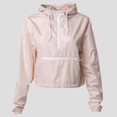 Women's Lightweight Quarter-Zip Pullover Crop Windbreaker Thumbnail