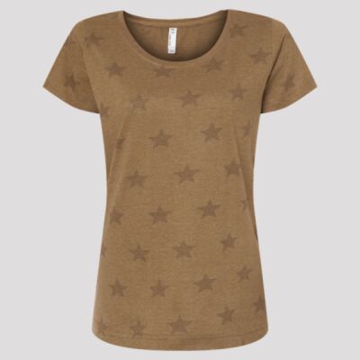 Women's Star Print Scoop Neck Tee Thumbnail