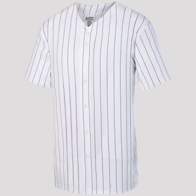 Unisex Pinstripe Full Button Baseball Jersey Thumbnail