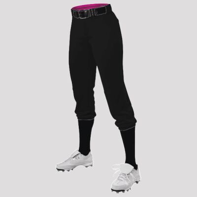 Girls' Premium Fastpitch Softball Pants with Belt Loops Thumbnail