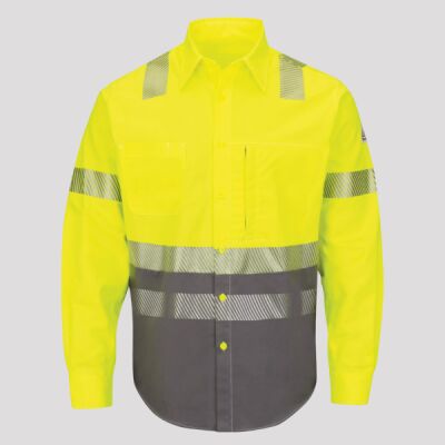 Men's Hi-Visibility Color Block Uniform Shirt - EXCEL FR® ComforTouch® - 7 oz. Thumbnail