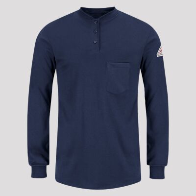 Women's Long Sleeve Tagless Henley Shirt Thumbnail