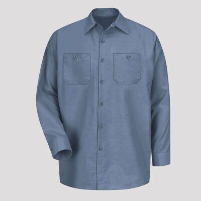 Men's Tall Industrial Long Sleeve Work Shirt Thumbnail