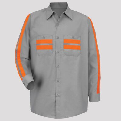Men's Industrial Enhanced-Visibility Long Sleeve Work Shirt Thumbnail