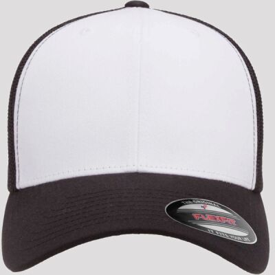 Adult Adjustable White-Front Panel Trucker Cap Thumbnail
