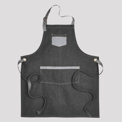 Unisex Domain Contrast Denim Bib Apron Thumbnail