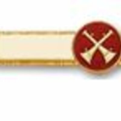 2 Crossed Bugle Tie Bar In Red Enamel Thumbnail