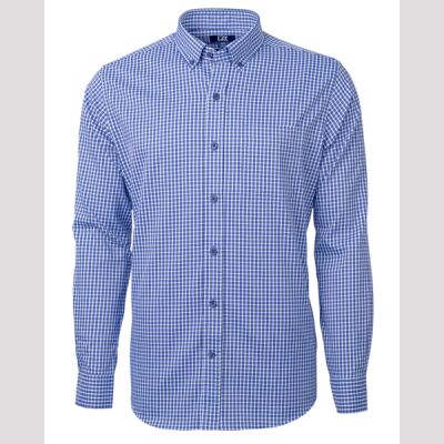 Cutter & Buck Versatech Multi Check Stretch Mens Long Sleeve Dress Shirt Thumbnail