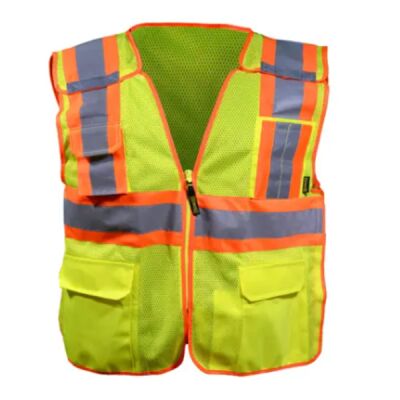 8 pocket-5 Pt. Break-Away Mesh Two Tone Vest Thumbnail
