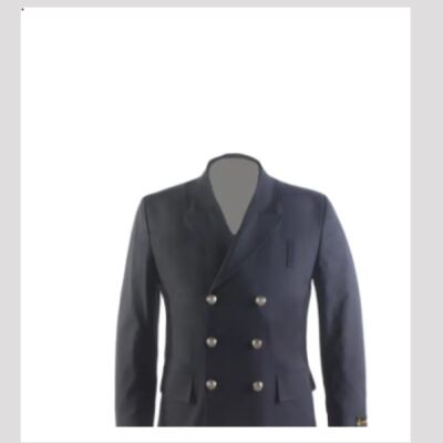 Double Breasted Coat with Bottom Flaps - 100% Polyester  Thumbnail