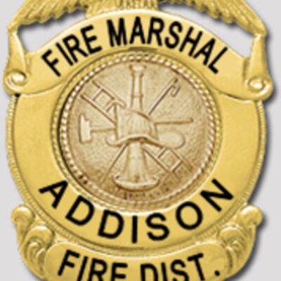 Addison FD Fire Marshal Badge Thumbnail